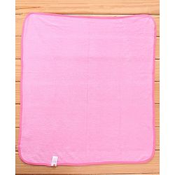 Babyhug Terry Knit Towel with Polka Dot Print L 76.2 X B 76.2 cm- Pink
