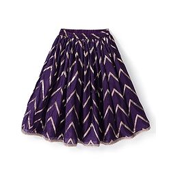 Babyhug Woven Sleeveless Choli & Lehenga Dupatta Gotta Patti & Sequine Detailing - Pink & Purple