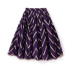 Babyhug Woven Sleeveless Choli & Lehenga Dupatta Gotta Patti & Sequine Detailing - Pink & Purple