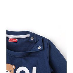 Babyhug 100% Cotton Knit Full Sleeves T-Shirt Pack of 3 with Bear Graphics - Multicolour