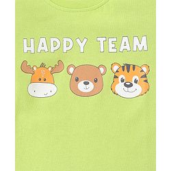 Babyhug 100% Cotton Knit Full Sleeves T-Shirt Pack of 3 with Bear Graphics - Multicolour