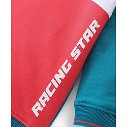 Babyhug 100% Cotton Knit Full Sleeves Sweatshirt With Text Graphics - Multicolor