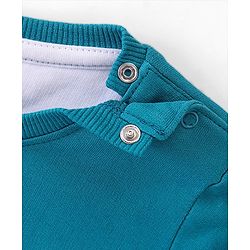 Babyhug 100% Cotton Knit Full Sleeves Sweatshirt With Text Graphics - Multicolor