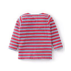 Babyhug Cotton Knit Full Sleeves Striped & Text Graphics T-Shirts Pack of 3 - Multicolour