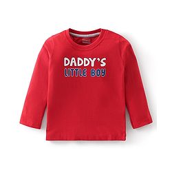Babyhug Cotton Knit Full Sleeves Striped & Text Graphics T-Shirts Pack of 3 - Multicolour