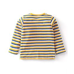 Babyhug Cotton Knit Full Sleeves Striped & Text Graphics T-Shirts Pack of 3 - Multicolour
