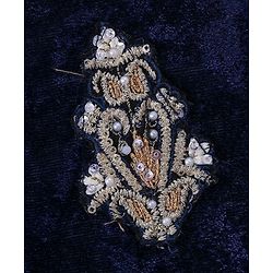 Babyhug Velvet Woven Full Sleeves Embroidered Kurta & Pajama Set - Navy Blue