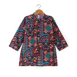 Babyhug Cotton Woven Full Sleeves Kurta Pyjama Set - Multicolor