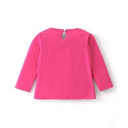 Babyhug Cotton Knit Full Sleeves T-Shirt with Unicorn Graphics - Fuchsia