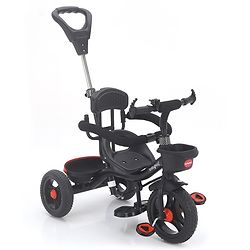Babyhug Plug & Play Apache Tricycle with Parental Handle and Printed Canopy Military Theme - Green