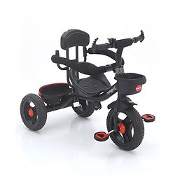 Babyhug Plug & Play Apache Tricycle with Parental Handle and Printed Canopy Military Theme - Green