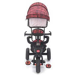 Babyhug Plug & Play Apache Tricycle with Parental Handle and Printed Canopy Military Theme - Green