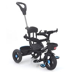 Babyhug Plug & Play Apache Tricycle with Parental Handle and Printed Canopy Military Theme - Green