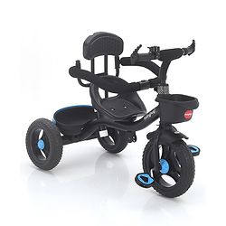 Babyhug Plug & Play Apache Tricycle with Parental Handle and Printed Canopy Military Theme - Green
