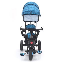 Babyhug Plug & Play Apache Tricycle with Parental Handle and Printed Canopy Military Theme - Green