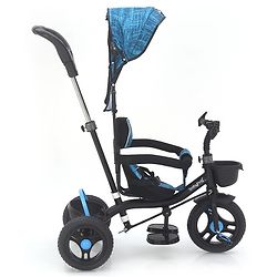 Babyhug Plug & Play Apache Tricycle with Parental Handle and Printed Canopy Military Theme - Green