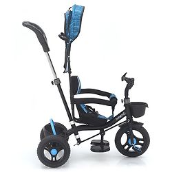 Babyhug Plug & Play Apache Tricycle with Parental Handle and Printed Canopy Military Theme - Green