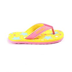 Cute Walk by Babyhug Slip On Flip Flops Stars Print- Yellow