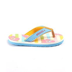 Cute Walk by Babyhug Slip On Flip Flops with Floral Print - Multicolour