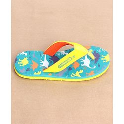 Cute Walk by Babyhug Slip On Flip Flops Dino Print - Blue