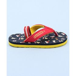Cute Walk by Babyhug Slip On Flip Flops Boat Print - Red & Blue