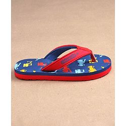 Cute Walk by Babyhug Slip On Flip Flops JCB Print - Blue
