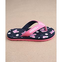 Cute Walk by Babyhug Slip On Flip Flops With Butterfly Print-  Blue