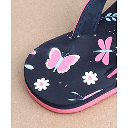 Cute Walk by Babyhug Slip On Flip Flops With Butterfly Print-  Blue