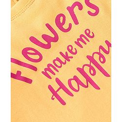 Babyhug Cotton Knit Full Sleeves T-Shirt Text Graphic Print - Yellow