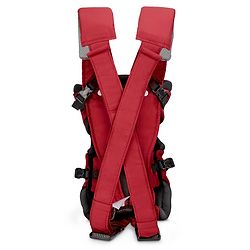 Babyhug  Embrace 2-in-1 Ergonomic Baby Carrier with Detachable Bib: Lightweight, Compact, Breathable, For newborns and toddlers, Offering front and inward carrying positions with padded straps for ultimate comfort and safety-Red