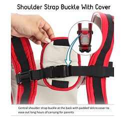Babyhug Joy Bundle 4-in-1 Premium Baby Carrier : Lightweight, Breathable, Ergonomic design, 4 carrying positions, Head and neck support, Storage pocket, and Adjustable straps for babies up to 12 kg-Red