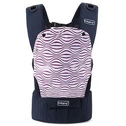 Babyhug On The Go 2 In 1 Baby Carrier With Removable Cotton Head Cover  Navy Blue Pink (Hood Print May Vary)