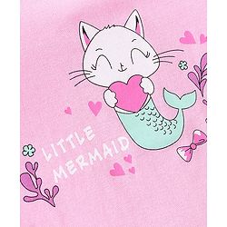 Babyhug 100% Cotton Knit Full Sleeves Top With Marine Life Graphics - Pink