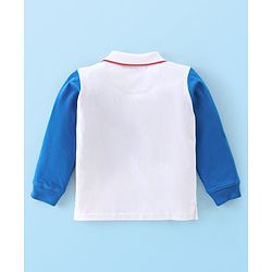 Babyhug 100% Cotton Knit Full Sleeves Polo T-Shirt with Text Graphics - Multicolor