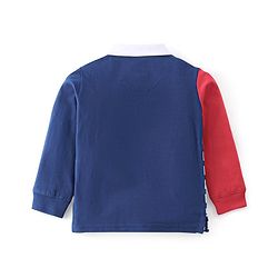 Babyhug 100% Cotton Knit Full Sleeves Collared T-Shirt with Graphics - Multicolour