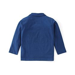 Babyhug Cotton Knit Full Sleeves Striped T-Shirt - Navy Blue