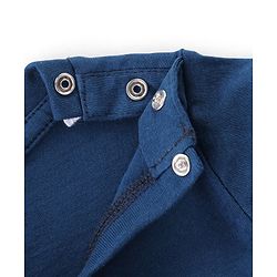 Babyhug 100% Cotton Knit Full Sleeves T-Shirt With Tiger Print - Navy Blue