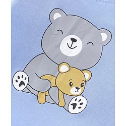 Babyhug 100% Cotton Knit Full Sleeves T-Shirt With Teddy Print - Purple