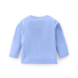 Babyhug 100% Cotton Knit Full Sleeves T-Shirt With Teddy Print - Purple