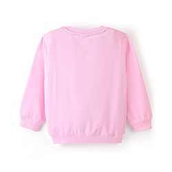 Babyhug 100% Cotton Knit Full Sleeves Sweatshirt With Text Print - Pink
