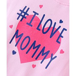 Babyhug 100% Cotton Knit Full Sleeves Sweatshirt With Text Print - Pink