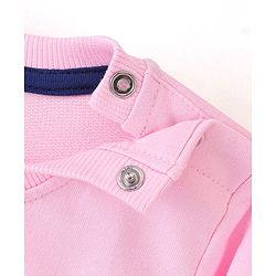 Babyhug 100% Cotton Knit Full Sleeves Sweatshirt With Text Print - Pink