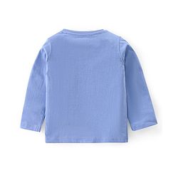 Babyhug Cotton Knit Full Sleeves T-Shirt with Teddy Print - Purple