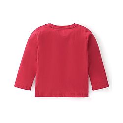Babyhug 100% Cotton Knit Full Sleeves T-Shirt Bear Print - Red