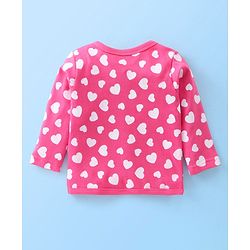 Babyhug 100% Cotton Knit Full Sleeves Heart Print Front Open Vest Pack of 3 - Multicolour
