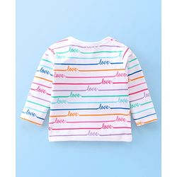 Babyhug 100% Cotton Knit Full Sleeves Heart Print Front Open Vest Pack of 3 - Multicolour