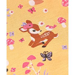 Babyhug Cotton Knit Full Sleeves Fawn & Floral Print T-Shirts Pack of 3 - Pink Purple & Yellow