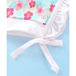 Babyhug 100% Cotton Knit Floral & Polka Dots Printed Cap Pack of 2- Multicolour