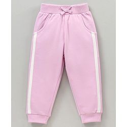 Babyhug 100% Cotton Terry Knit Full Sleeves Top and Lounge Pant Set Be Unique Print - Orange & Lilac