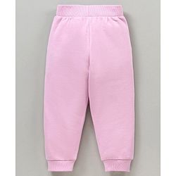 Babyhug 100% Cotton Terry Knit Full Sleeves Top and Lounge Pant Set Be Unique Print - Orange & Lilac
